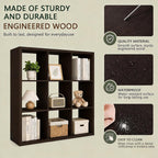 Wooden Thick Frame 6 Cube Storage Organiser Shelf