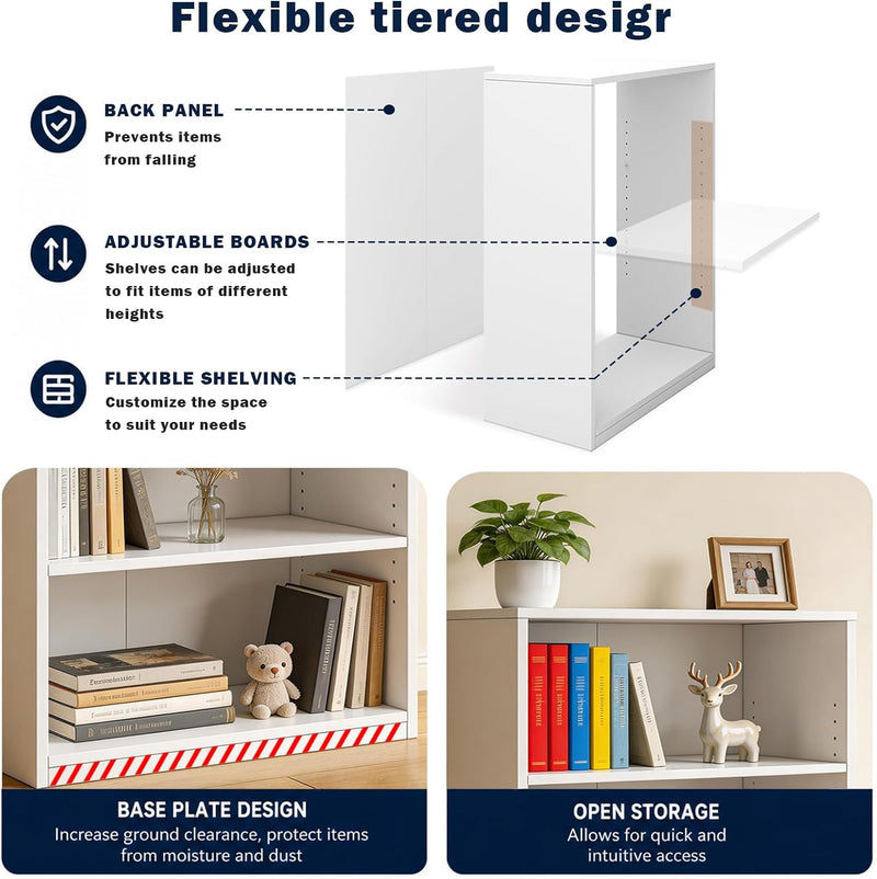 Wooden Thick Frame 6 Cube Storage Organiser Shelf