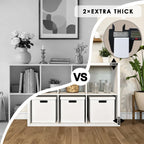 Wooden Thick Frame 6 Cube Storage Organiser Shelf