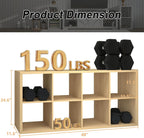 Wooden Thick Frame 6 Cube Storage Organiser Shelf