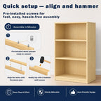 Wooden Thick Frame 6 Cube Storage Organiser Shelf