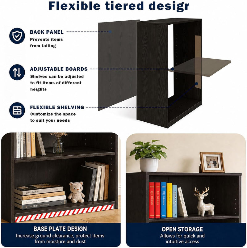 Wooden Thick Frame 6 Cube Storage Organiser Shelf