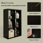 Wooden Thick Frame 6 Cube Storage Organiser Shelf