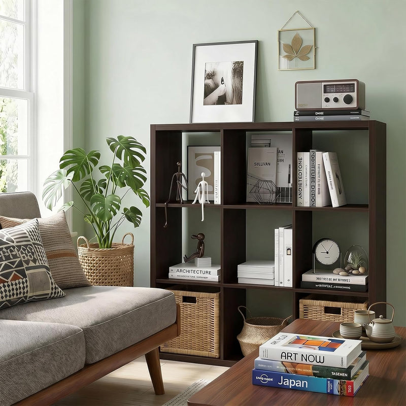 Wooden Thick Frame 6 Cube Storage Organiser Shelf