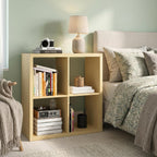 Wooden Thick Frame 6 Cube Storage Organiser Shelf