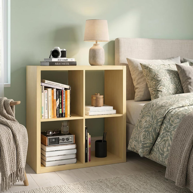 Wooden Thick Frame 6 Cube Storage Organiser Shelf