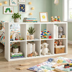 Wooden Thick Frame 6 Cube Storage Organiser Shelf