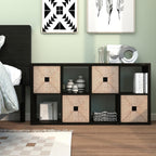 Wooden Thick Frame 6 Cube Storage Organiser Shelf