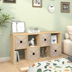 Wooden Thick Frame 6 Cube Storage Organiser Shelf