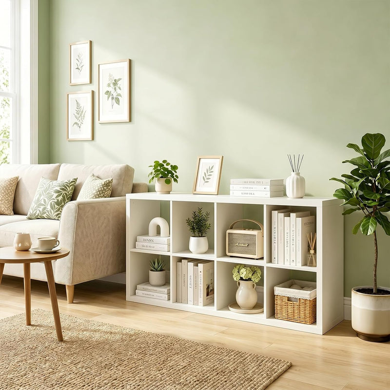 Wooden Thick Frame 6 Cube Storage Organiser Shelf