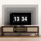 Wooden TV Stand Cabinet 147CM Rattan Unit