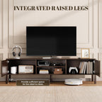 Wooden TV Stand Cabinet 147CM Rattan Unit