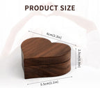 Wooden Wedding Ring Box Walnut Jewelry Storage