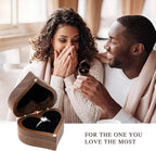 Wooden Wedding Ring Box Walnut Jewelry Storage