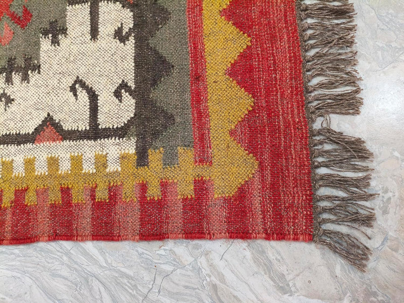Wool Jute Vintage Rug