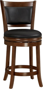 Woven Counter Stool Kitchen Height Barstool Backrest Wooden
