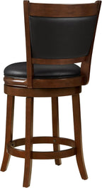 Woven Counter Stool Kitchen Height Barstool Backrest Wooden