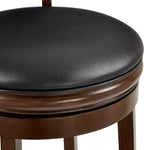 Woven Counter Stool Kitchen Height Barstool Backrest Wooden
