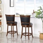 Woven Counter Stool Kitchen Height Barstool Backrest Wooden