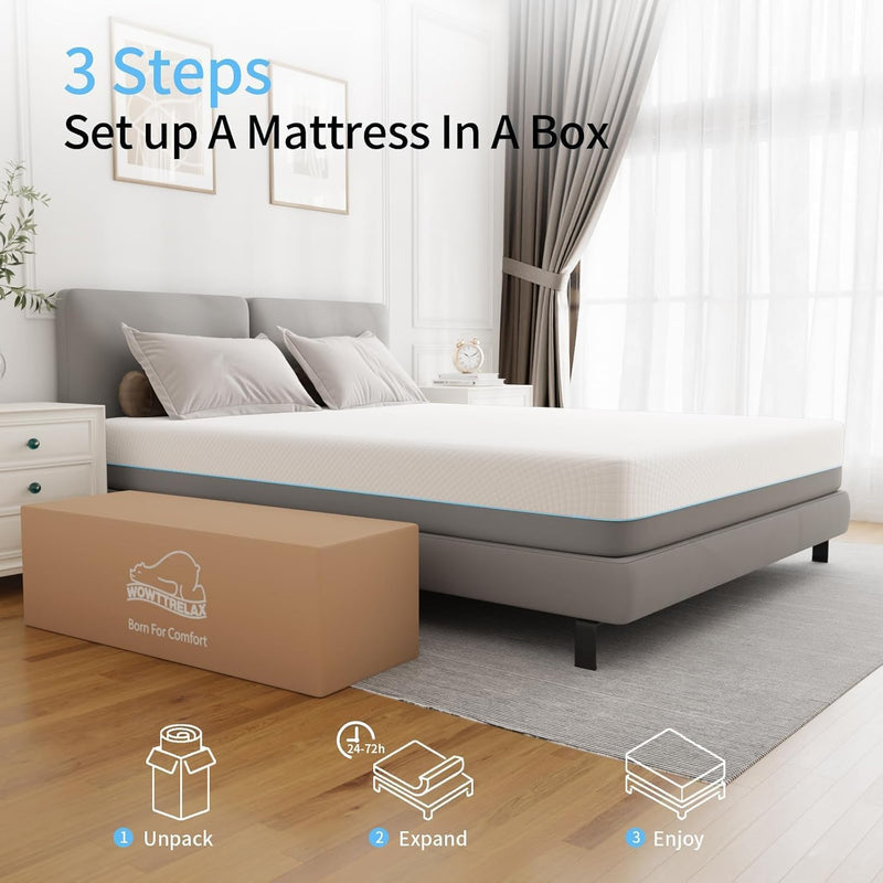 Memory Foam Mattress Medium Firm Soft Skin-Friendly Fabric