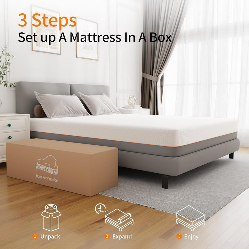 Memory Foam Mattress Medium Firm Soft Skin-Friendly Fabric