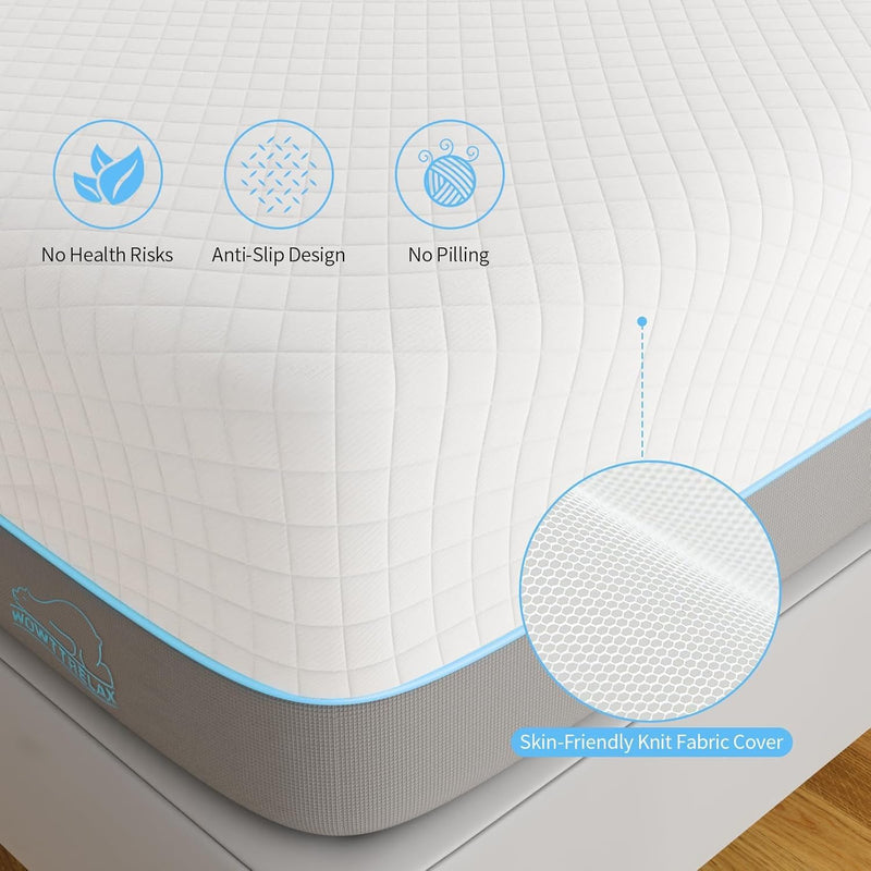 Memory Foam Mattress Medium Firm Soft Skin-Friendly Fabric