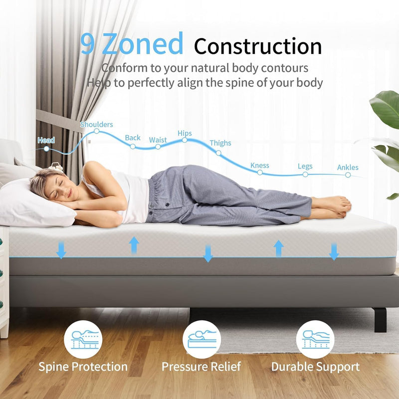 Memory Foam Mattress Medium Firm Soft Skin-Friendly Fabric