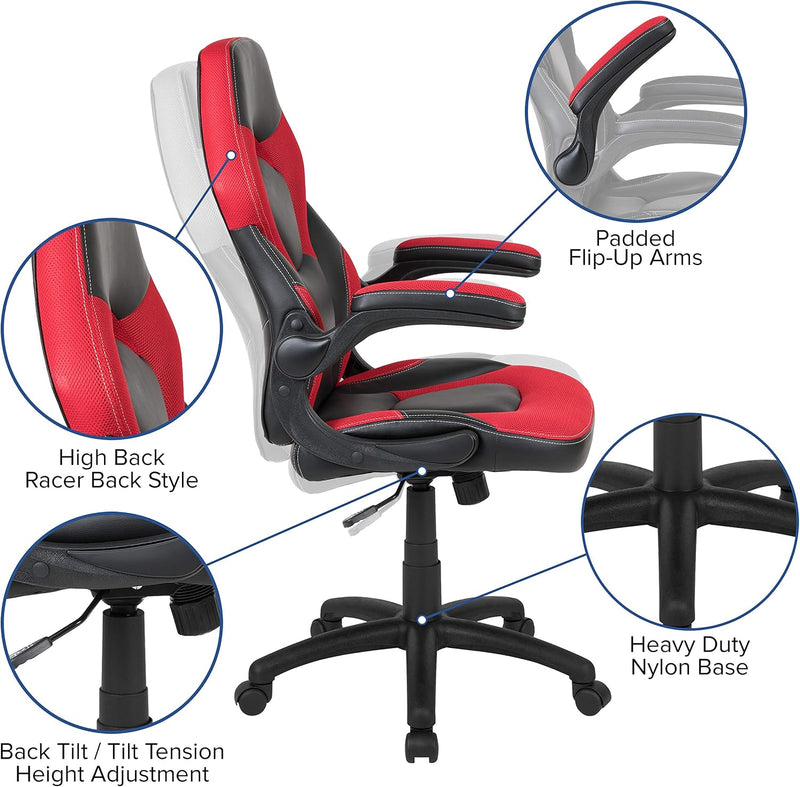 X10 Gaming Chair Ergonomic Adjustable Gamer with Back