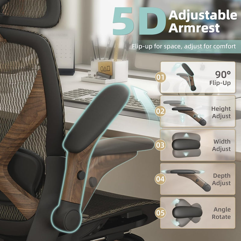 X100 Ergonomic Office Chair Mesh Back 10CM Padded