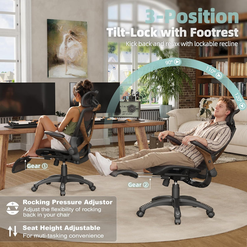 X100 Ergonomic Office Chair Mesh Back 10CM Padded