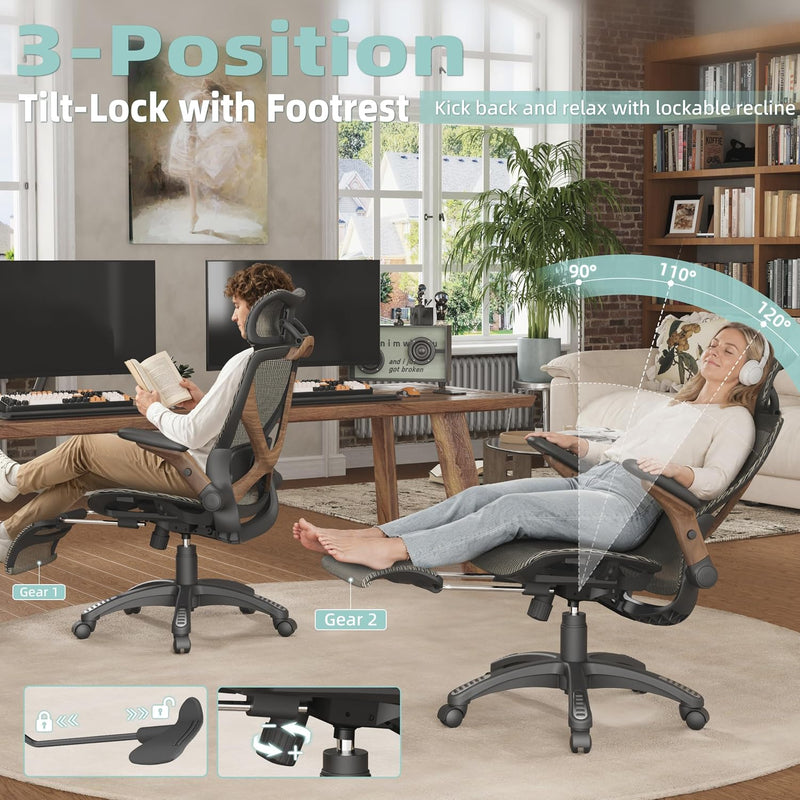 X100 Ergonomic Office Chair Mesh Back 10CM Padded