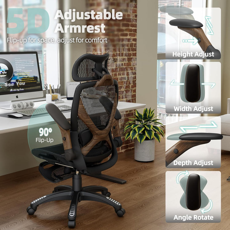 X100 Ergonomic Office Chair Mesh Back 10CM Padded