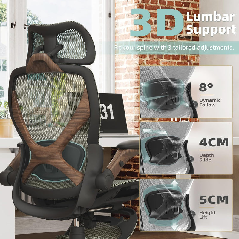X100 Ergonomic Office Chair Mesh Back 10CM Padded