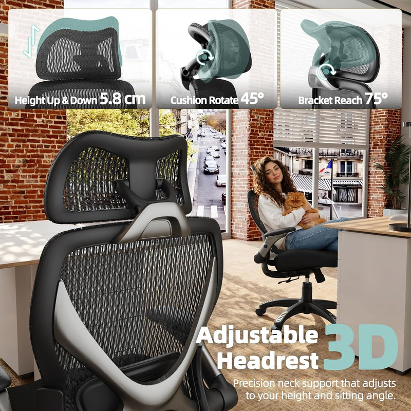 X100 Ergonomic Office Chair Mesh Back 10CM Padded
