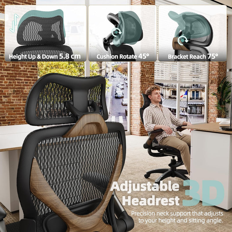 X100 Ergonomic Office Chair Mesh Back 10CM Padded