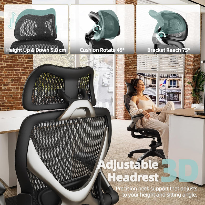 X100 Ergonomic Office Chair Mesh Back 10CM Padded