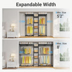 X3 Heavy Duty Expandable Clothes Rail 157.6-243CM