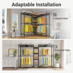 X3 Heavy Duty Expandable Clothes Rail 157.6-243CM