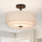 Xinbei Flush Ceiling Light Modern 3-Light Semi Mount