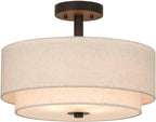Xinbei Flush Ceiling Light Modern 3-Light Semi Mount