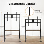 Easel Rolling TV Stand for 32-80 Inch Up