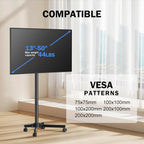 Easel Rolling TV Stand for 32-80 Inch Up