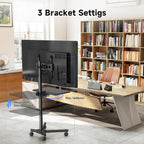 Easel Rolling TV Stand for 32-80 Inch Up