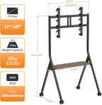 Easel Rolling TV Stand for 32-80 Inch Up
