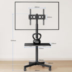 Easel Rolling TV Stand for 32-80 Inch Up