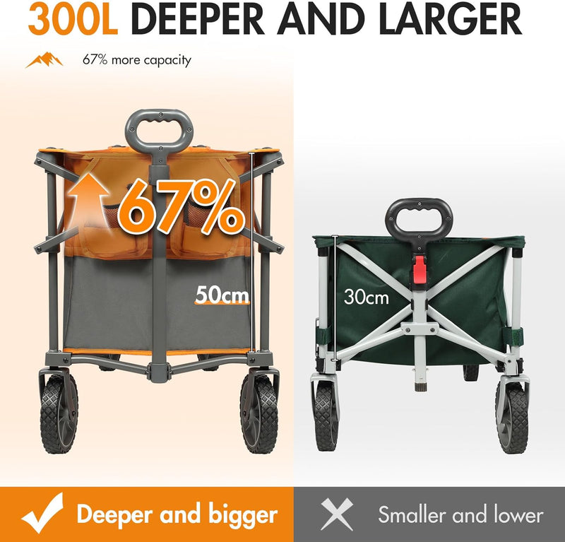 Xl Deeper Festival Trolley on Wheels 300L Larger