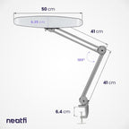 LED Desk Lamp Lumens 50CM Wide Head Dimmable