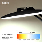 LED Desk Lamp Lumens 50CM Wide Head Dimmable