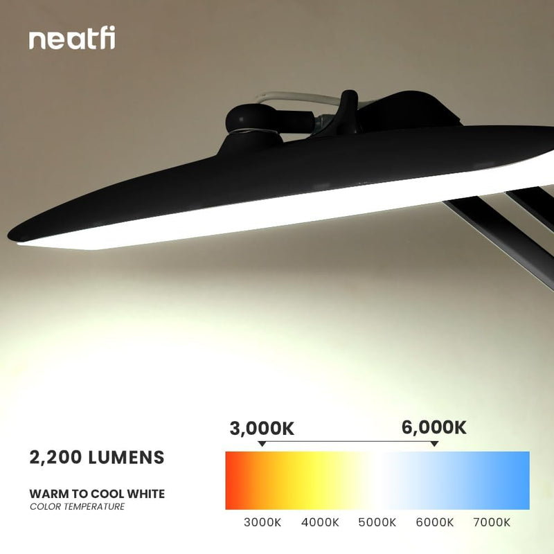 LED Desk Lamp Lumens 50CM Wide Head Dimmable