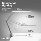 LED Desk Lamp Lumens 50CM Wide Head Dimmable
